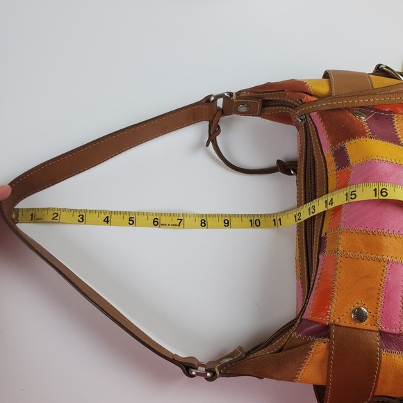 Fossil patchwork leather/suede bag. - Picture 5 of 8